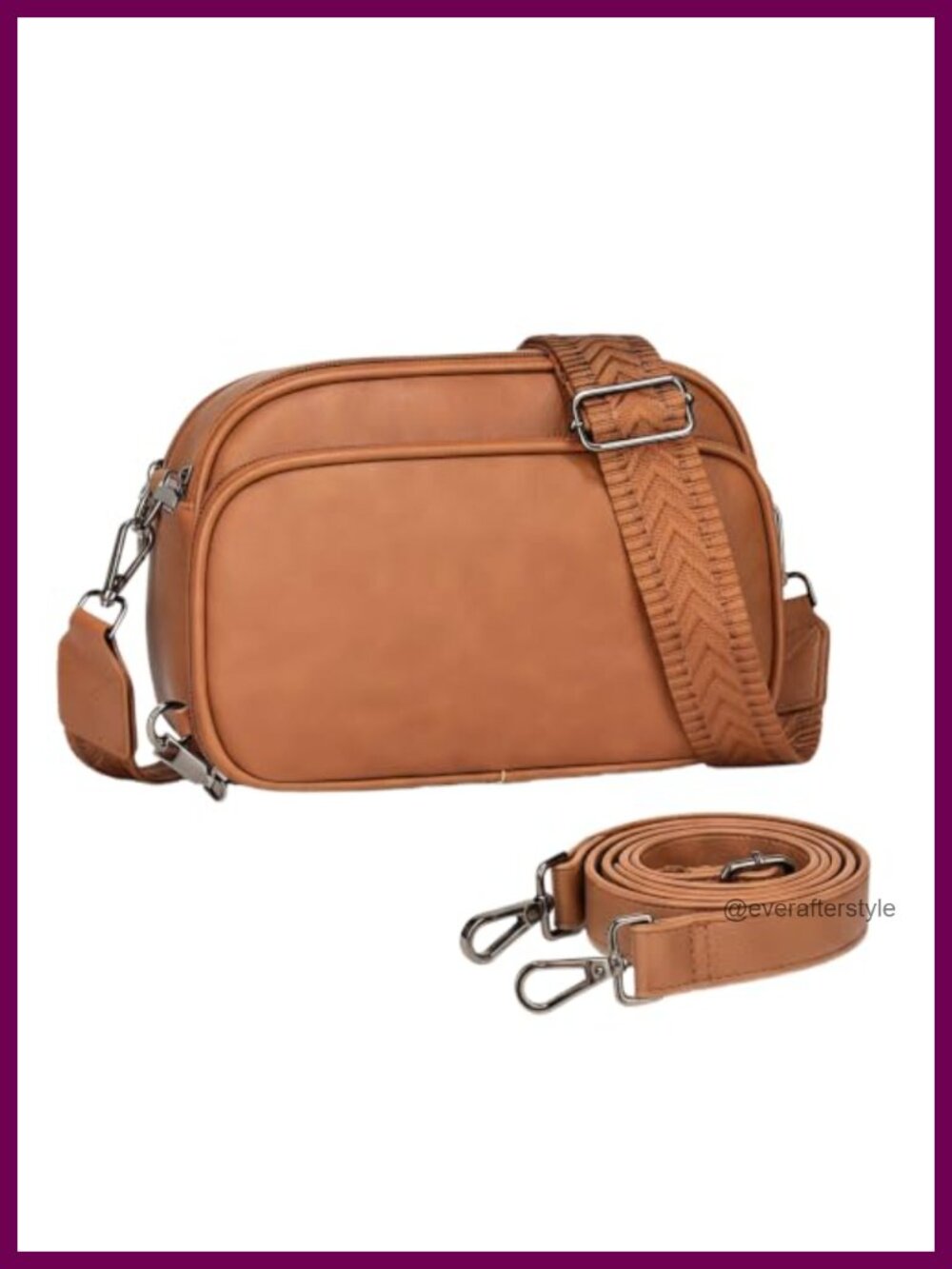 Small Crossbody Bag Anti Theft Mini Purse Vegan Leather RFID 2 Straps